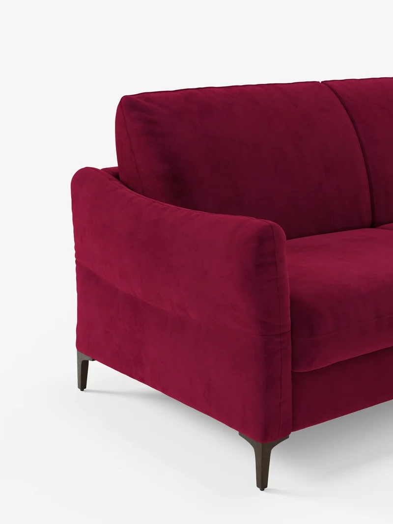 Dalia canapé-lit 2, 3 et 4 places avec matelas H18 en tissu velours moderne détachable anti-taches T30