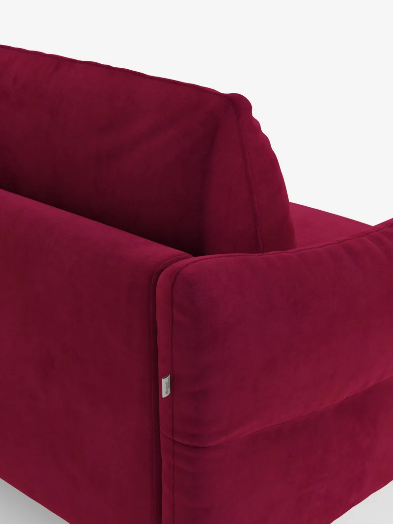 Dalia canapé-lit 2, 3 et 4 places avec matelas H18 en tissu velours moderne détachable anti-taches T30