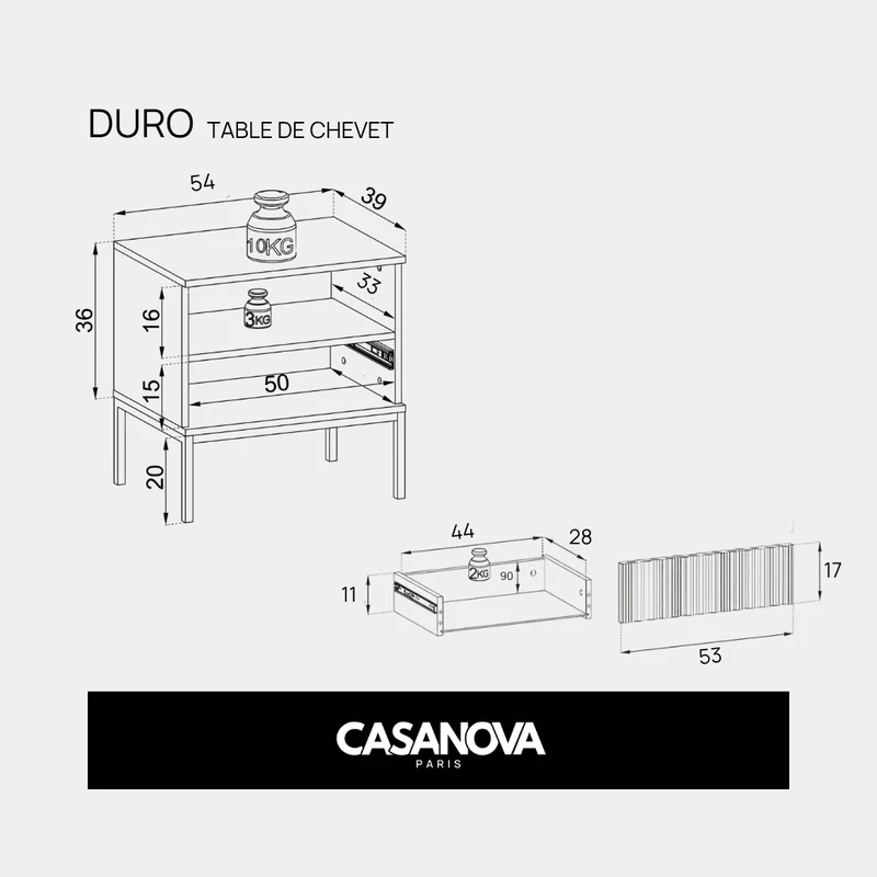 DURO - TABLE DE CHEVET