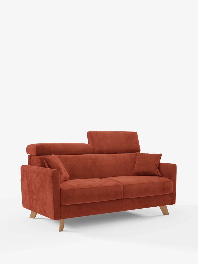 Francy canapé-lit avec appuie-têtes réglables - 100% déhoussable en élégant tissu anti-taches T30