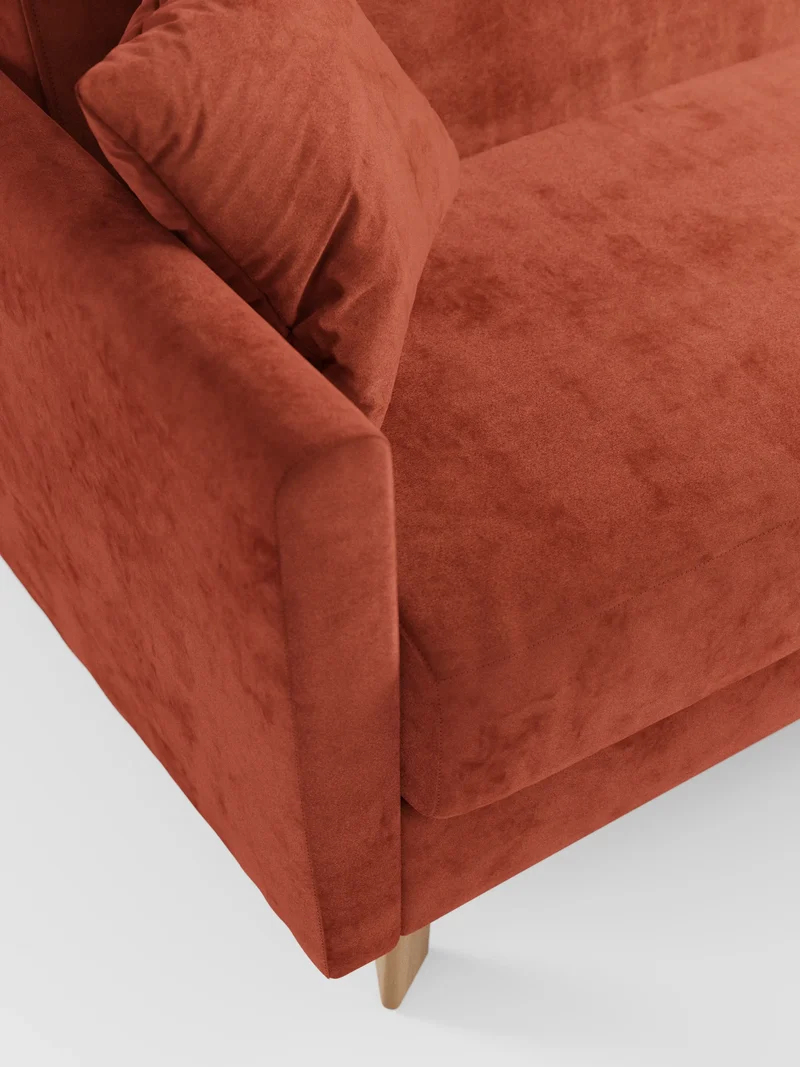 Francy canapé-lit avec appuie-têtes réglables - 100% déhoussable en élégant tissu anti-taches T30