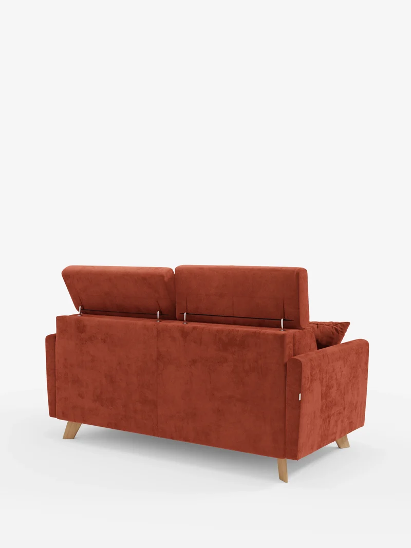 Francy canapé-lit avec appuie-têtes réglables - 100% déhoussable en élégant tissu anti-taches T30