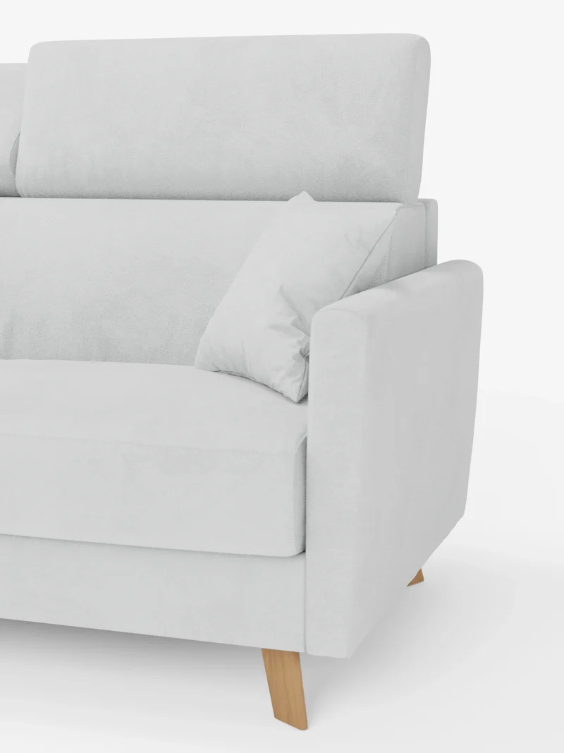 Francy canapé-lit avec appuie-têtes réglables - 100% déhoussable en élégant tissu anti-taches T30