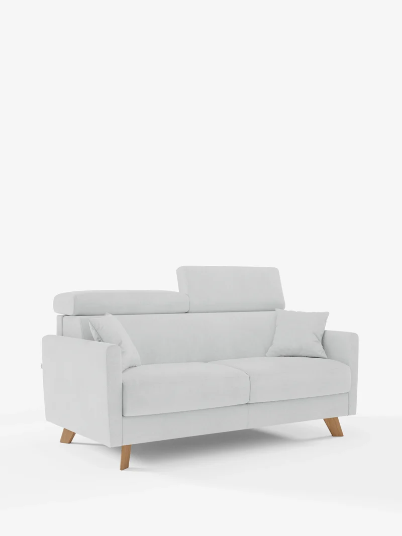 Francy canapé-lit avec appuie-têtes réglables - 100% déhoussable en élégant tissu anti-taches T30
