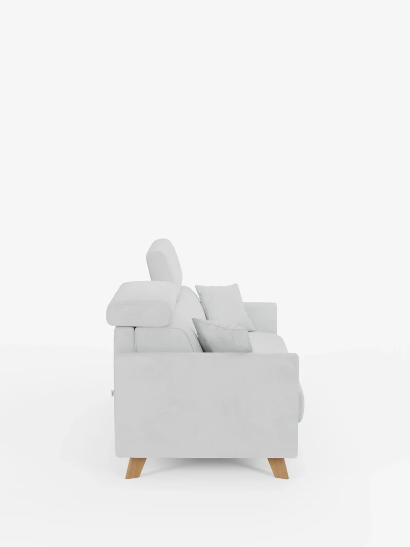 Francy canapé-lit avec appuie-têtes réglables - 100% déhoussable en élégant tissu anti-taches T30