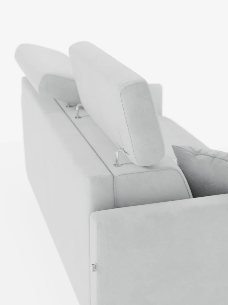 Francy canapé-lit avec appuie-têtes réglables - 100% déhoussable en élégant tissu anti-taches T30