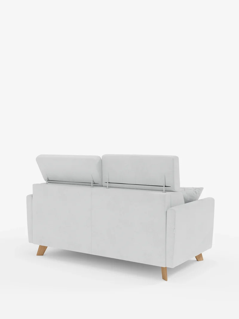 Francy canapé-lit avec appuie-têtes réglables - 100% déhoussable en élégant tissu anti-taches T30