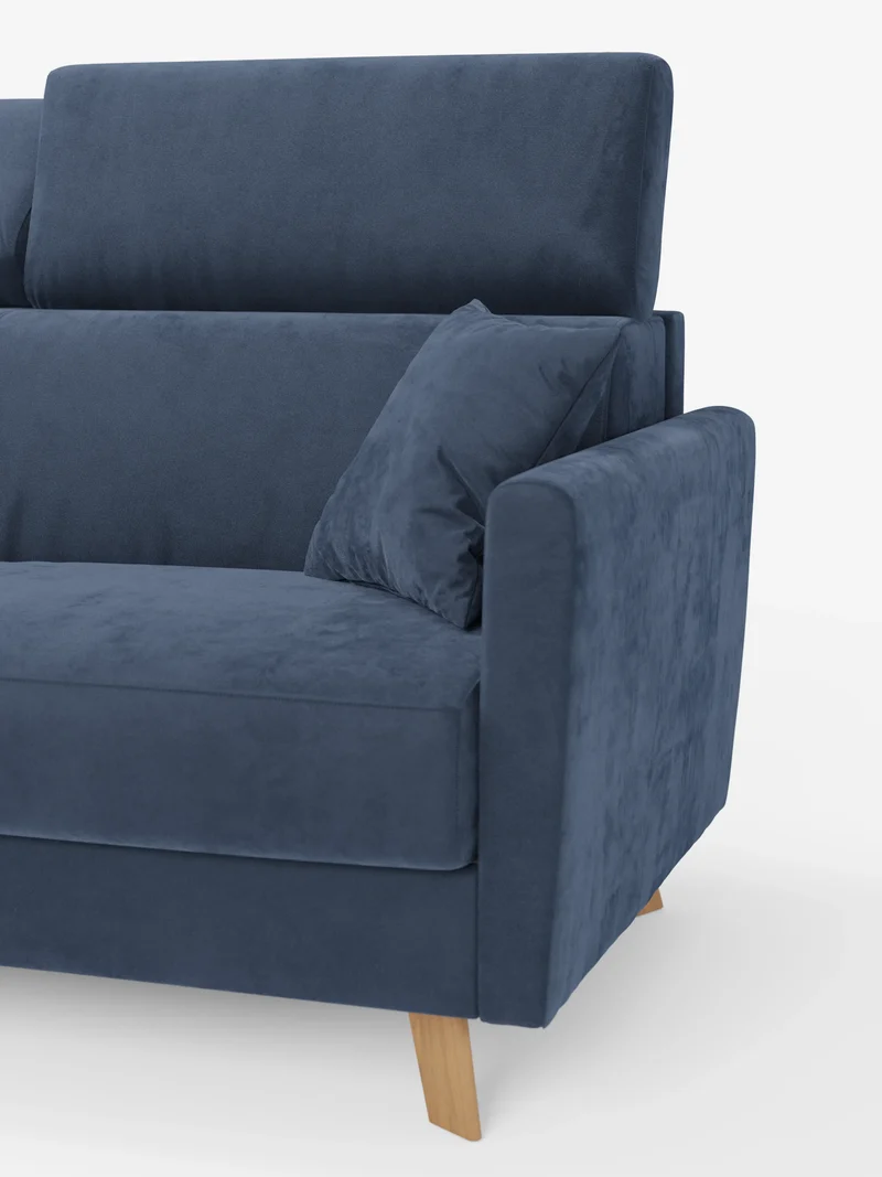 Francy canapé-lit avec appuie-têtes réglables - 100% déhoussable en élégant tissu anti-taches T30