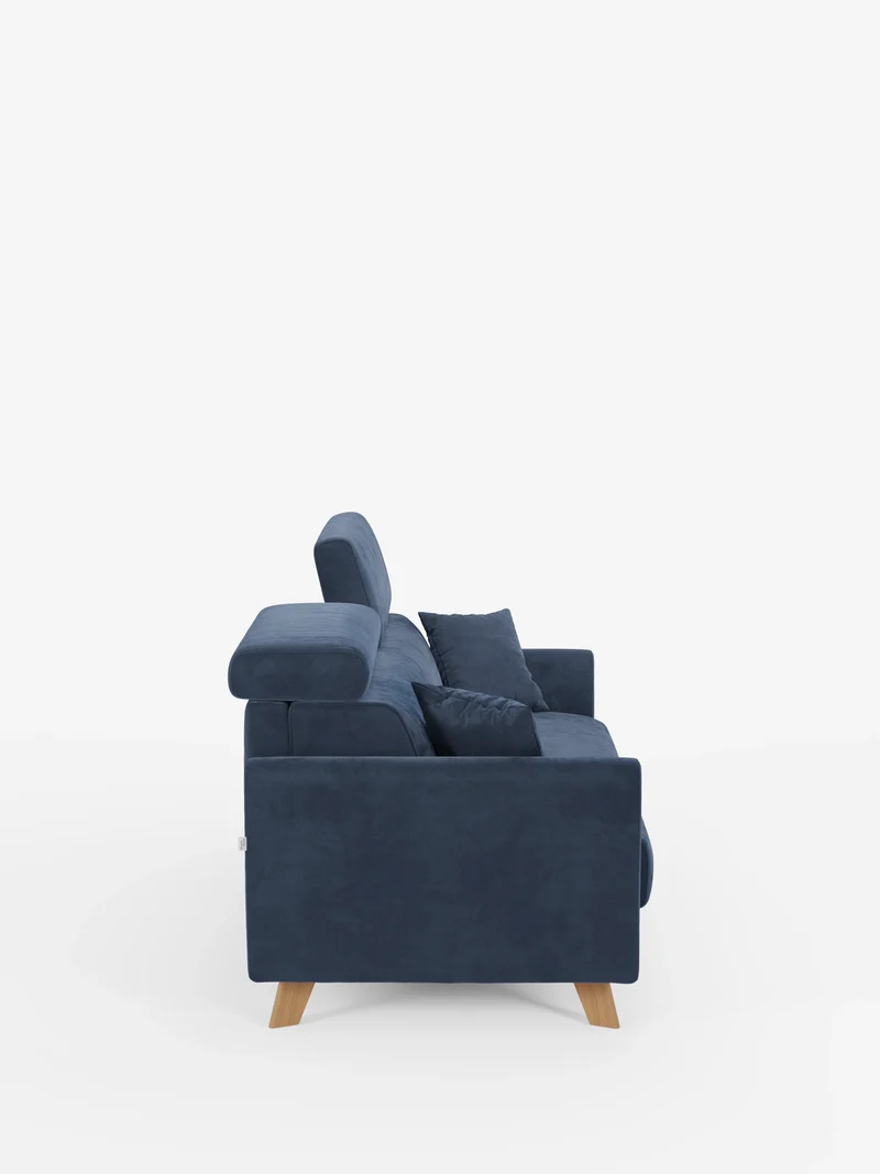 Francy canapé-lit avec appuie-têtes réglables - 100% déhoussable en élégant tissu anti-taches T30