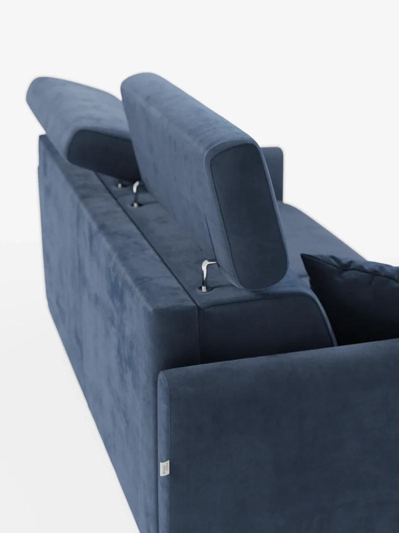 Francy canapé-lit avec appuie-têtes réglables - 100% déhoussable en élégant tissu anti-taches T30