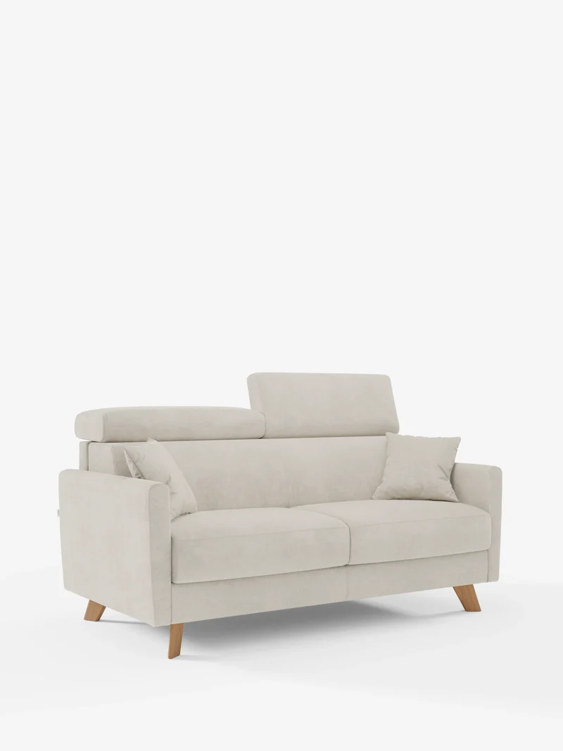 Francy canapé-lit avec appuie-têtes réglables - 100% déhoussable en élégant tissu anti-taches T30