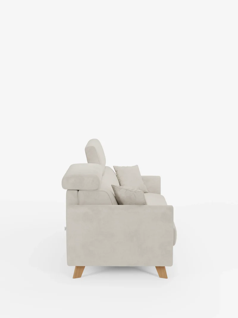 Francy canapé-lit avec appuie-têtes réglables - 100% déhoussable en élégant tissu anti-taches T30