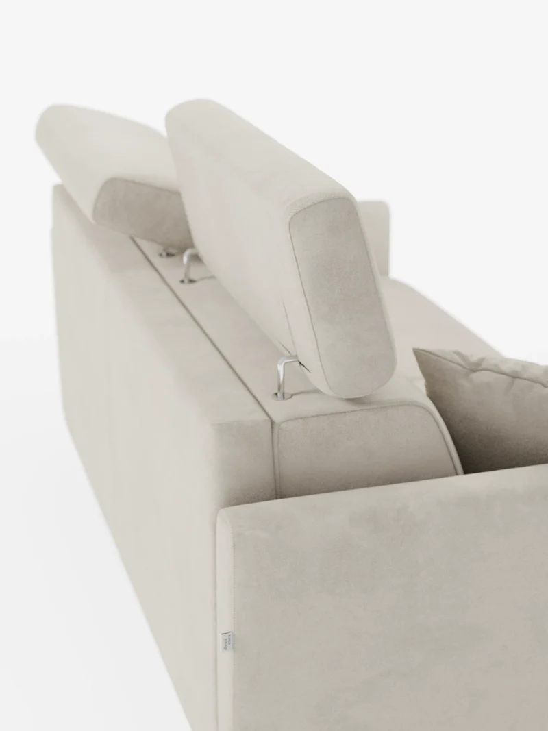 Francy canapé-lit avec appuie-têtes réglables - 100% déhoussable en élégant tissu anti-taches T30