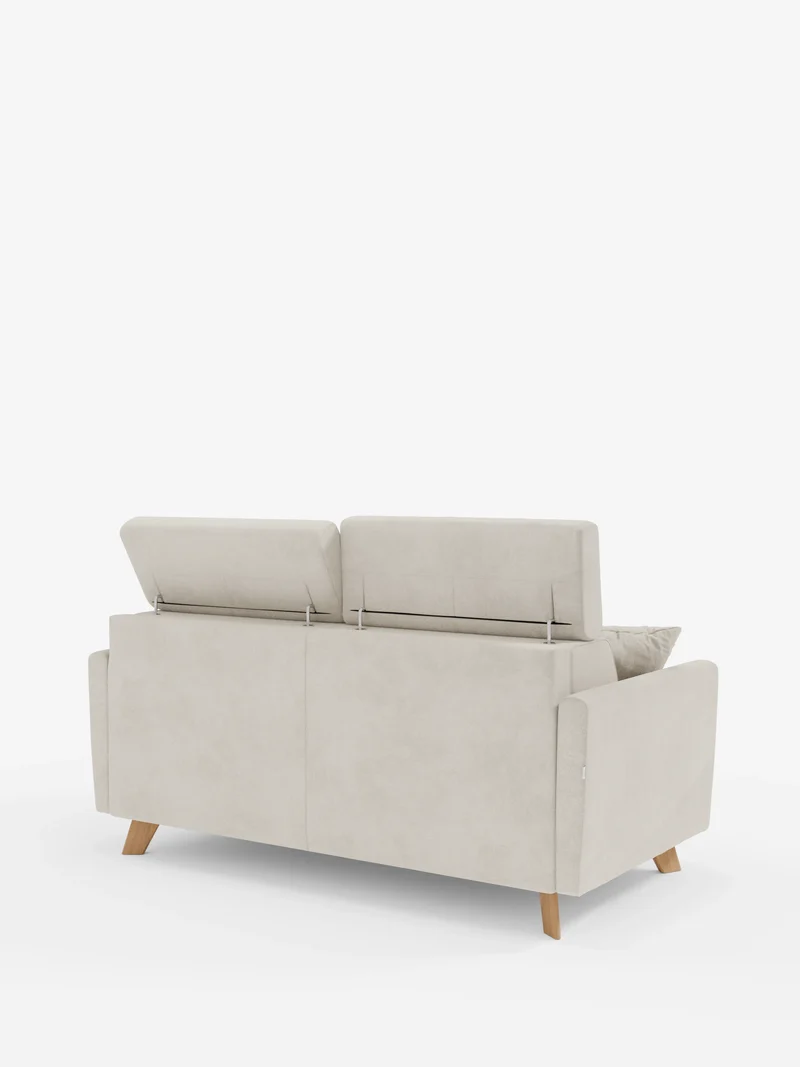 Francy canapé-lit avec appuie-têtes réglables - 100% déhoussable en élégant tissu anti-taches T30