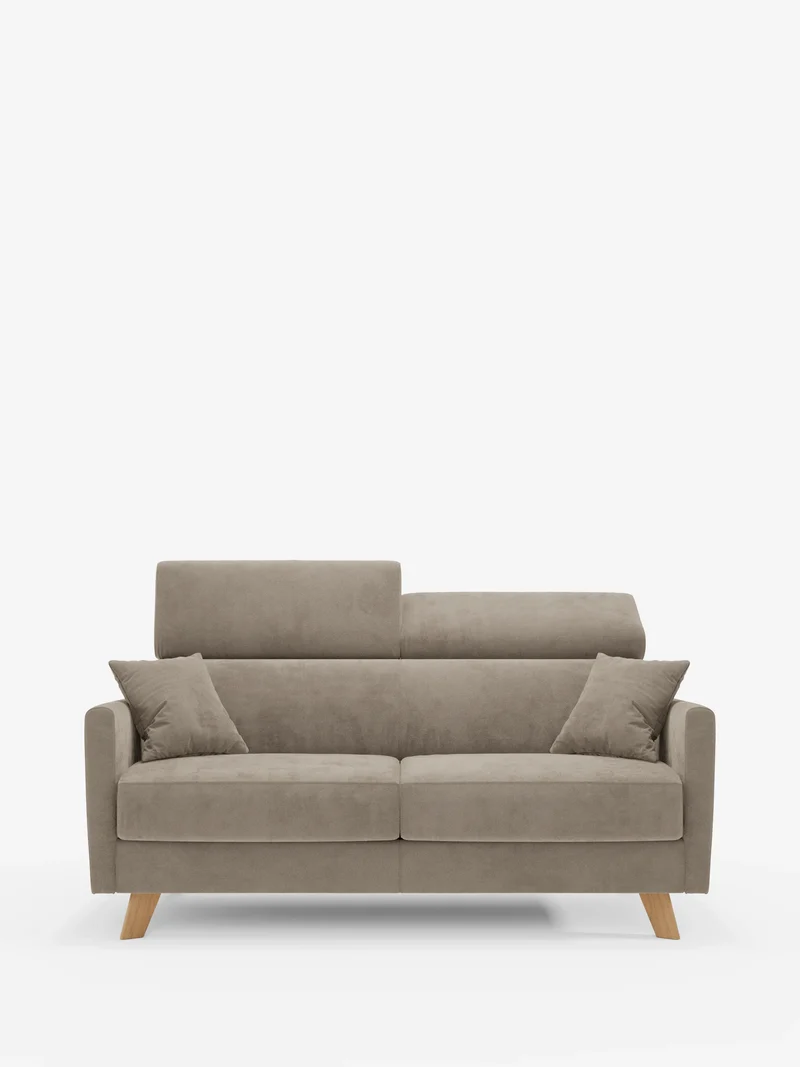 Francy canapé-lit avec appuie-têtes réglables - 100% déhoussable en élégant tissu anti-taches T30