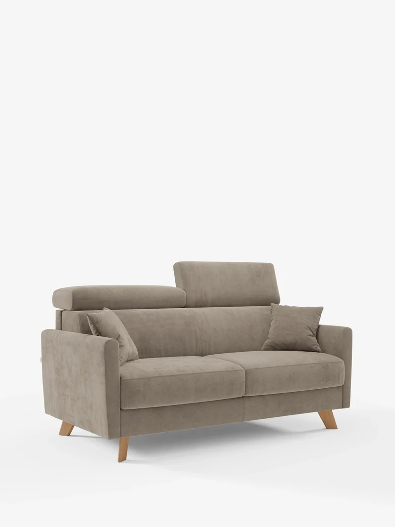 Francy canapé-lit avec appuie-têtes réglables - 100% déhoussable en élégant tissu anti-taches T30