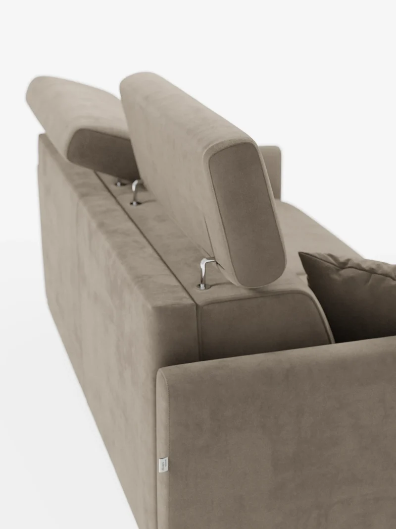 Francy canapé-lit avec appuie-têtes réglables - 100% déhoussable en élégant tissu anti-taches T30