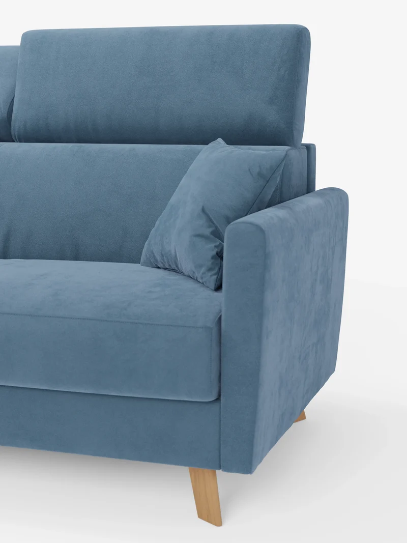 Francy canapé-lit avec appuie-têtes réglables - 100% déhoussable en élégant tissu anti-taches T30