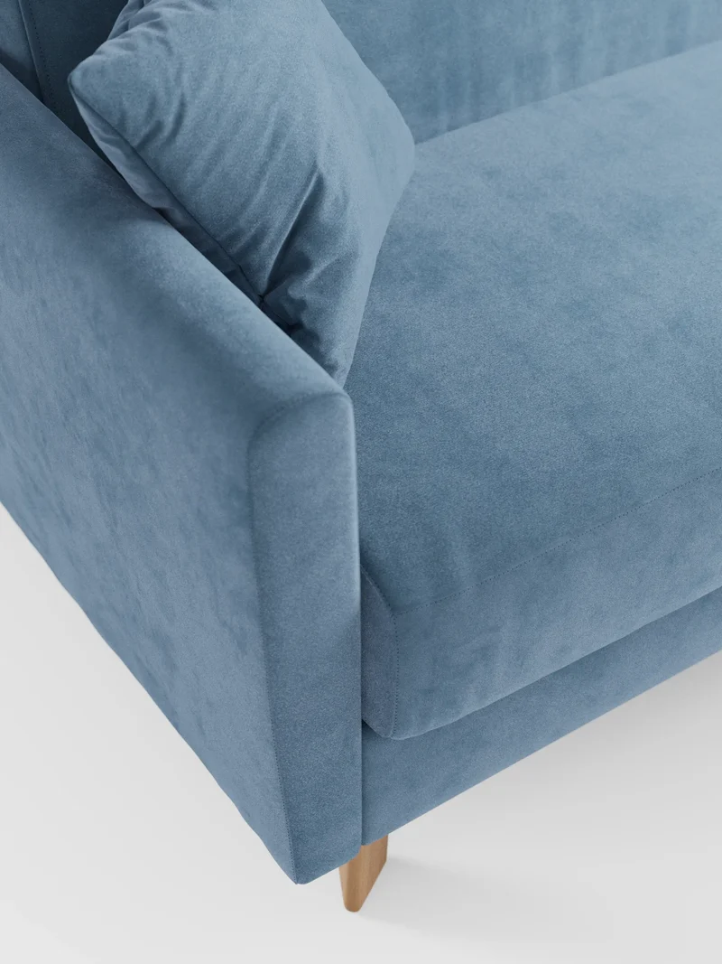 Francy canapé-lit avec appuie-têtes réglables - 100% déhoussable en élégant tissu anti-taches T30