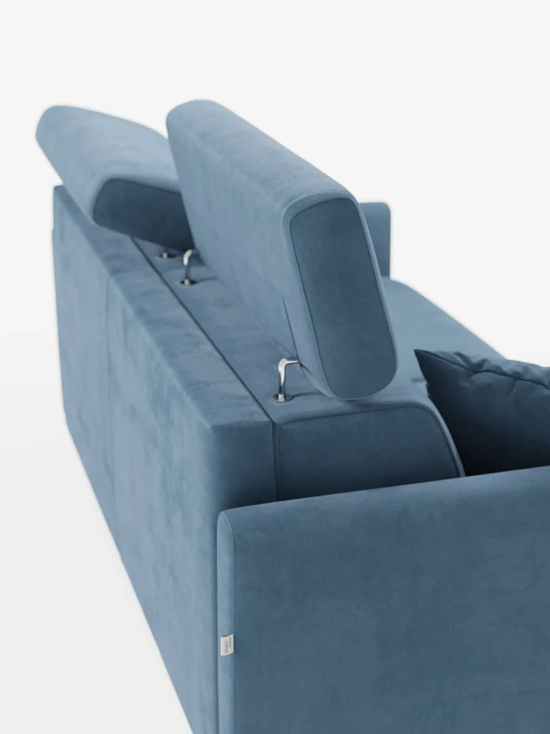 Francy canapé-lit avec appuie-têtes réglables - 100% déhoussable en élégant tissu anti-taches T30