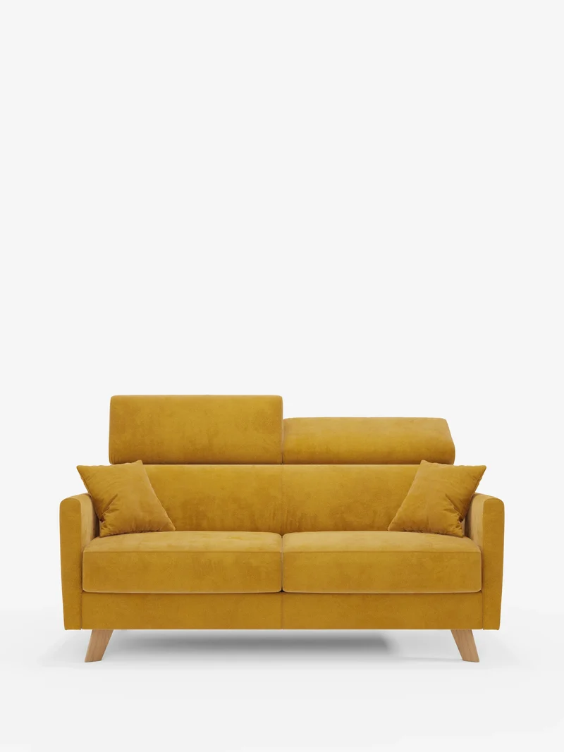 Francy canapé-lit avec appuie-têtes réglables - 100% déhoussable en élégant tissu anti-taches T30