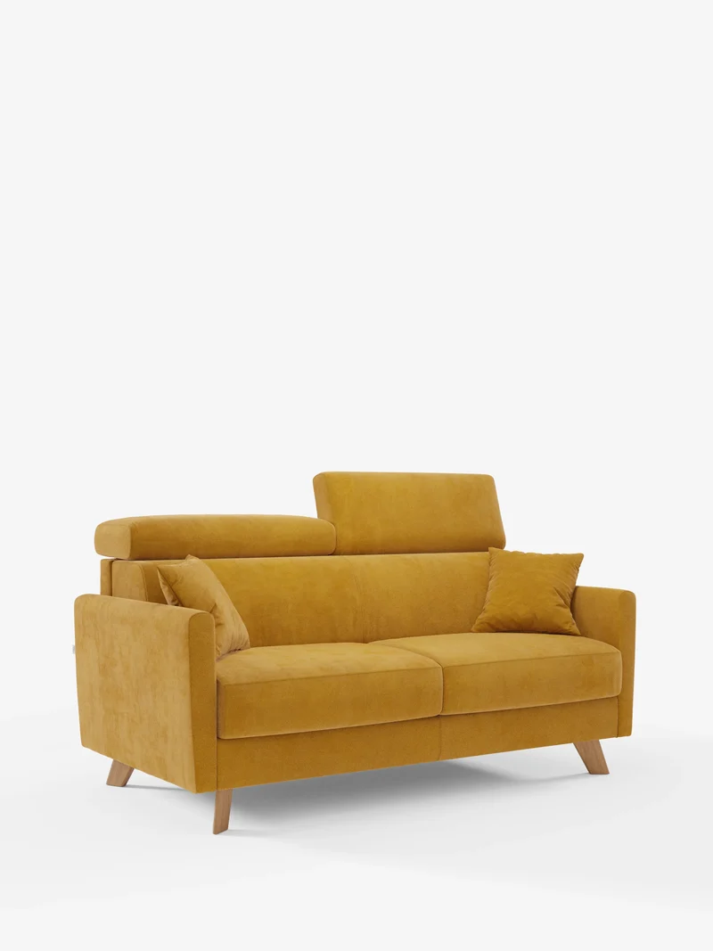 Francy canapé-lit avec appuie-têtes réglables - 100% déhoussable en élégant tissu anti-taches T30