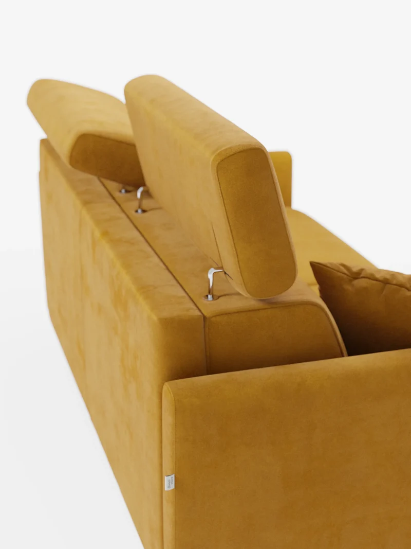 Francy canapé-lit avec appuie-têtes réglables - 100% déhoussable en élégant tissu anti-taches T30