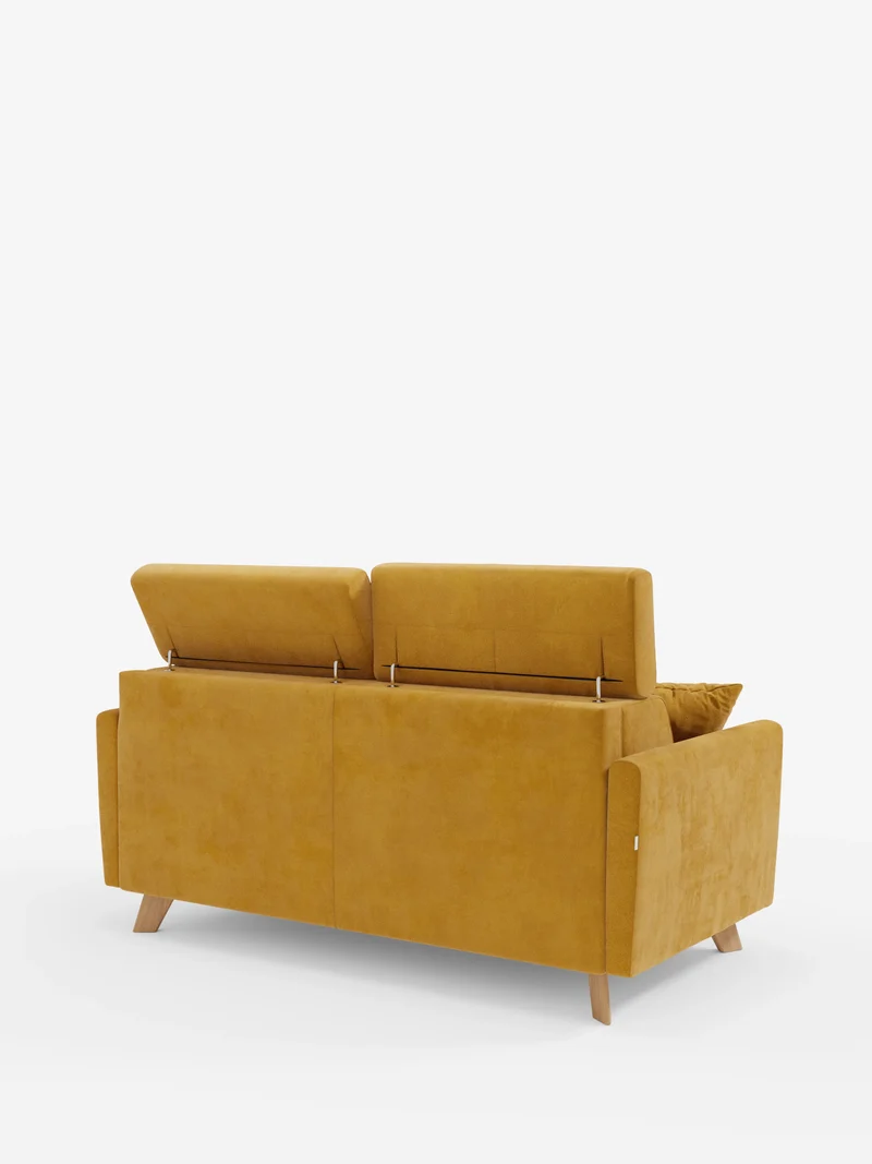 Francy canapé-lit avec appuie-têtes réglables - 100% déhoussable en élégant tissu anti-taches T30