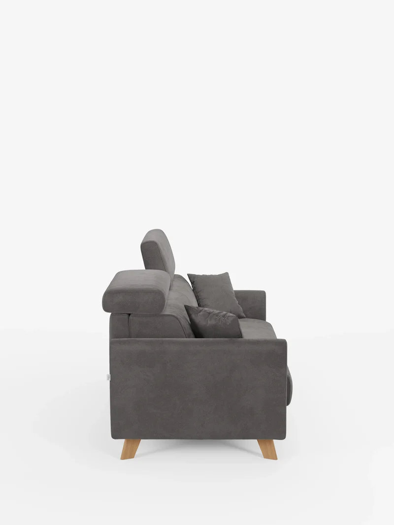Francy canapé-lit avec appuie-têtes réglables - 100% déhoussable en élégant tissu anti-taches T30