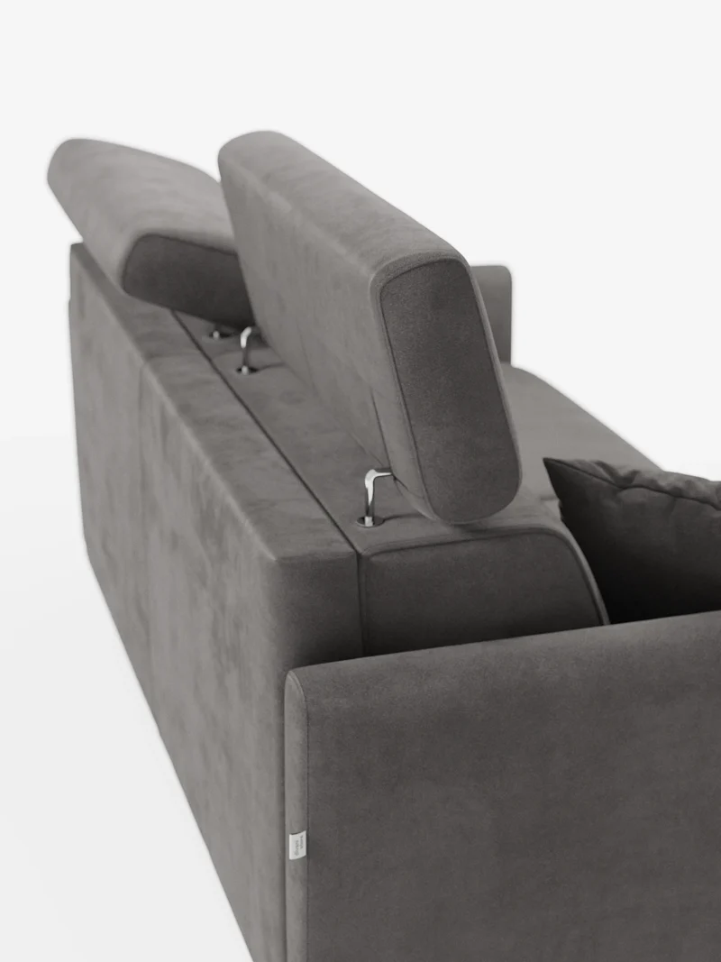 Francy canapé-lit avec appuie-têtes réglables - 100% déhoussable en élégant tissu anti-taches T30