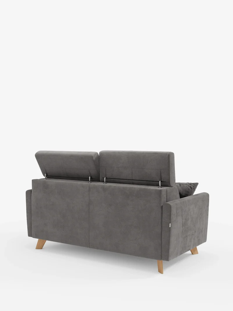 Francy canapé-lit avec appuie-têtes réglables - 100% déhoussable en élégant tissu anti-taches T30