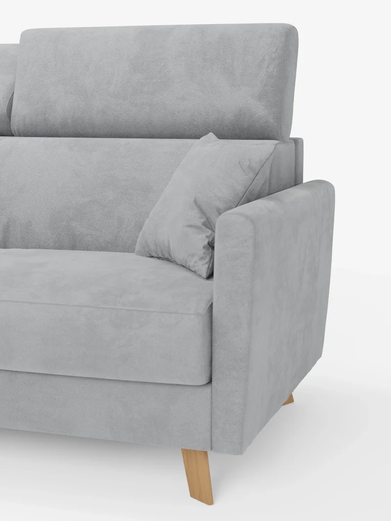 Francy canapé-lit avec appuie-têtes réglables - 100% déhoussable en élégant tissu anti-taches T30