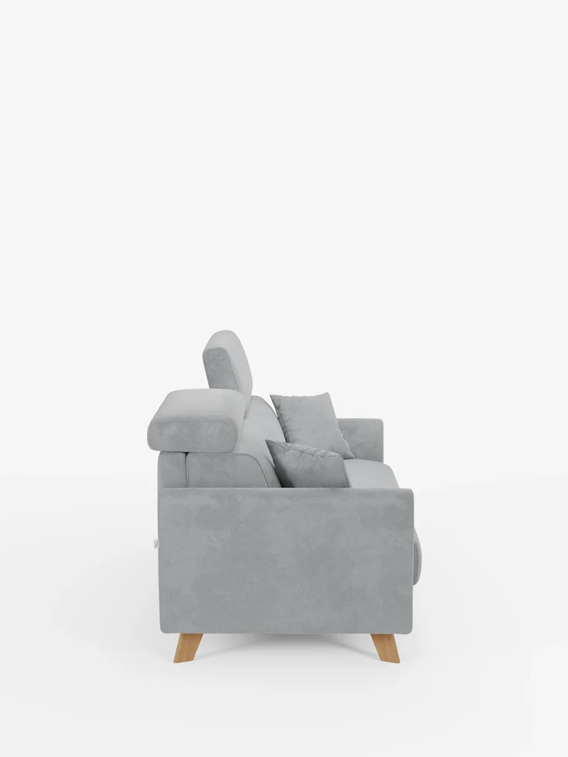 Francy canapé-lit avec appuie-têtes réglables - 100% déhoussable en élégant tissu anti-taches T30