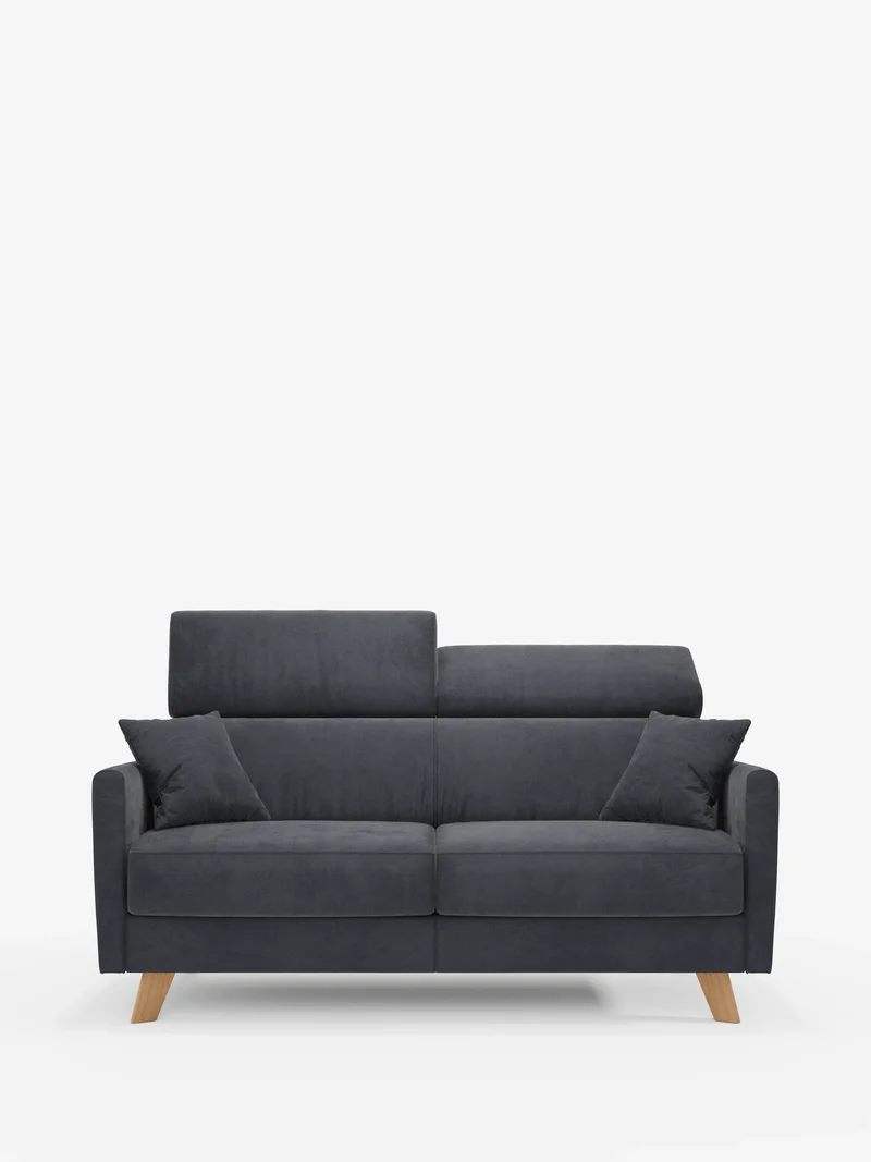 Francy canapé-lit avec appuie-têtes réglables - 100% déhoussable en élégant tissu anti-taches T30