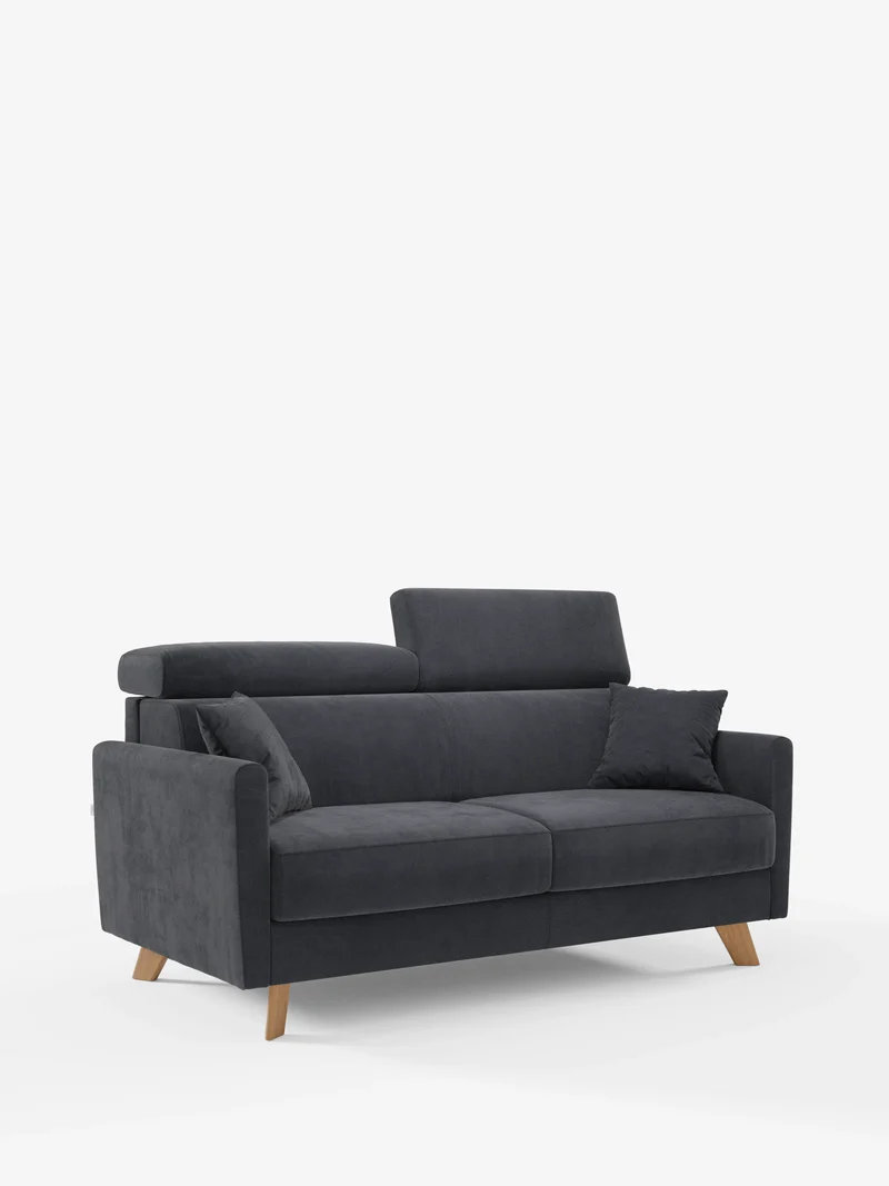 Francy canapé-lit avec appuie-têtes réglables - 100% déhoussable en élégant tissu anti-taches T30
