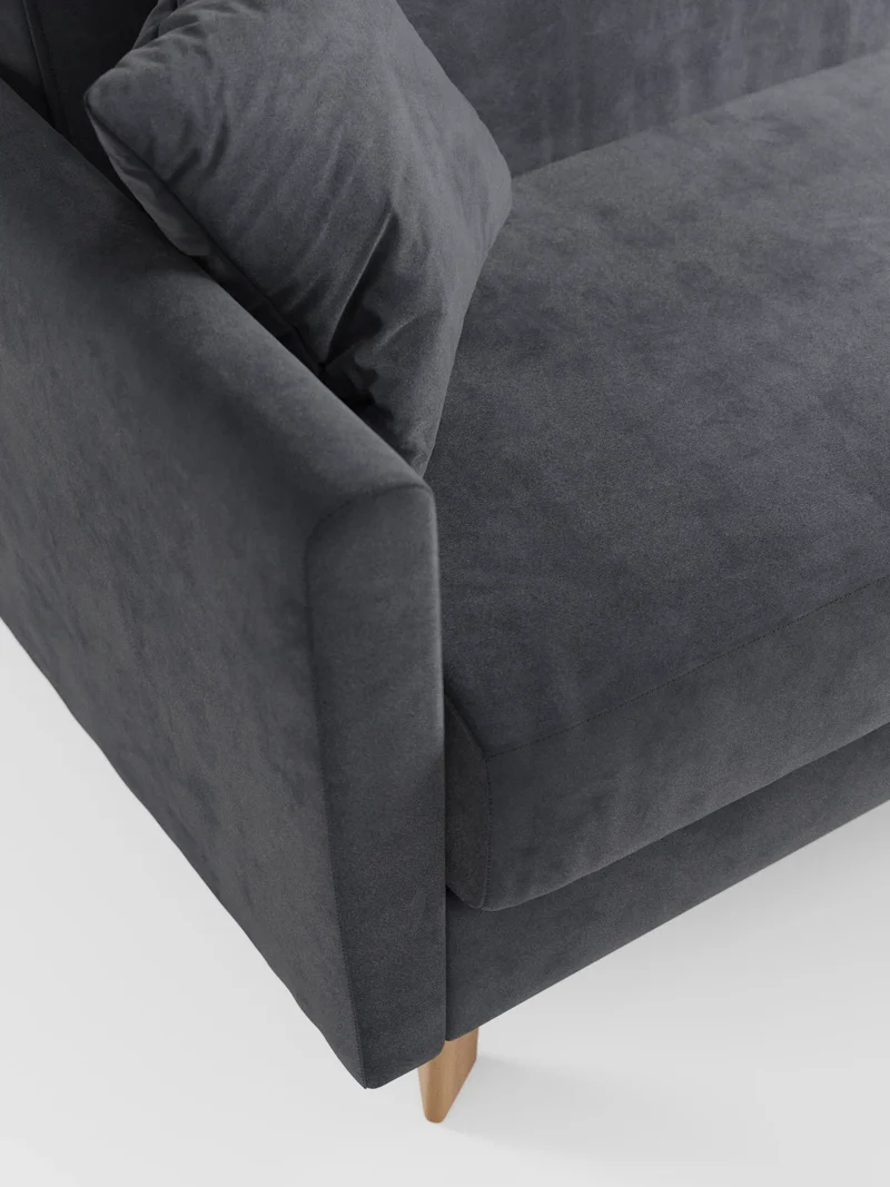 Francy canapé-lit avec appuie-têtes réglables - 100% déhoussable en élégant tissu anti-taches T30