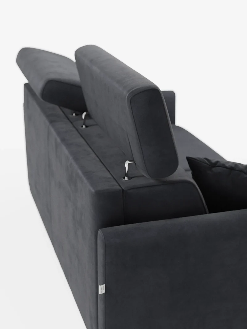 Francy canapé-lit avec appuie-têtes réglables - 100% déhoussable en élégant tissu anti-taches T30