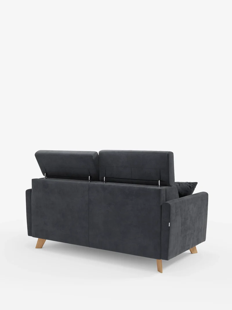 Francy canapé-lit avec appuie-têtes réglables - 100% déhoussable en élégant tissu anti-taches T30