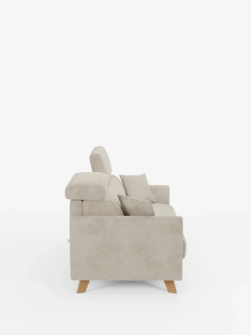 Francy canapé-lit avec appuie-têtes réglables - 100% déhoussable en élégant tissu anti-taches T30