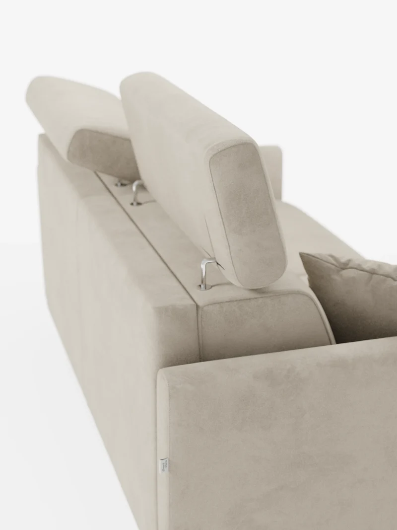 Francy canapé-lit avec appuie-têtes réglables - 100% déhoussable en élégant tissu anti-taches T30