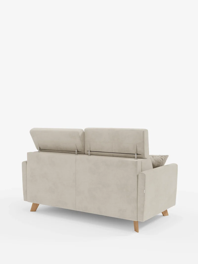 Francy canapé-lit avec appuie-têtes réglables - 100% déhoussable en élégant tissu anti-taches T30