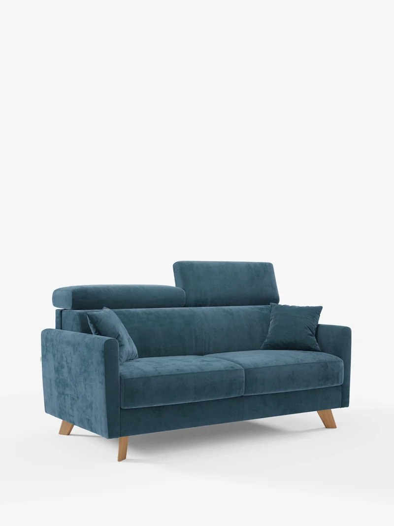 Francy canapé-lit avec appuie-têtes réglables - 100% déhoussable en élégant tissu anti-taches T30