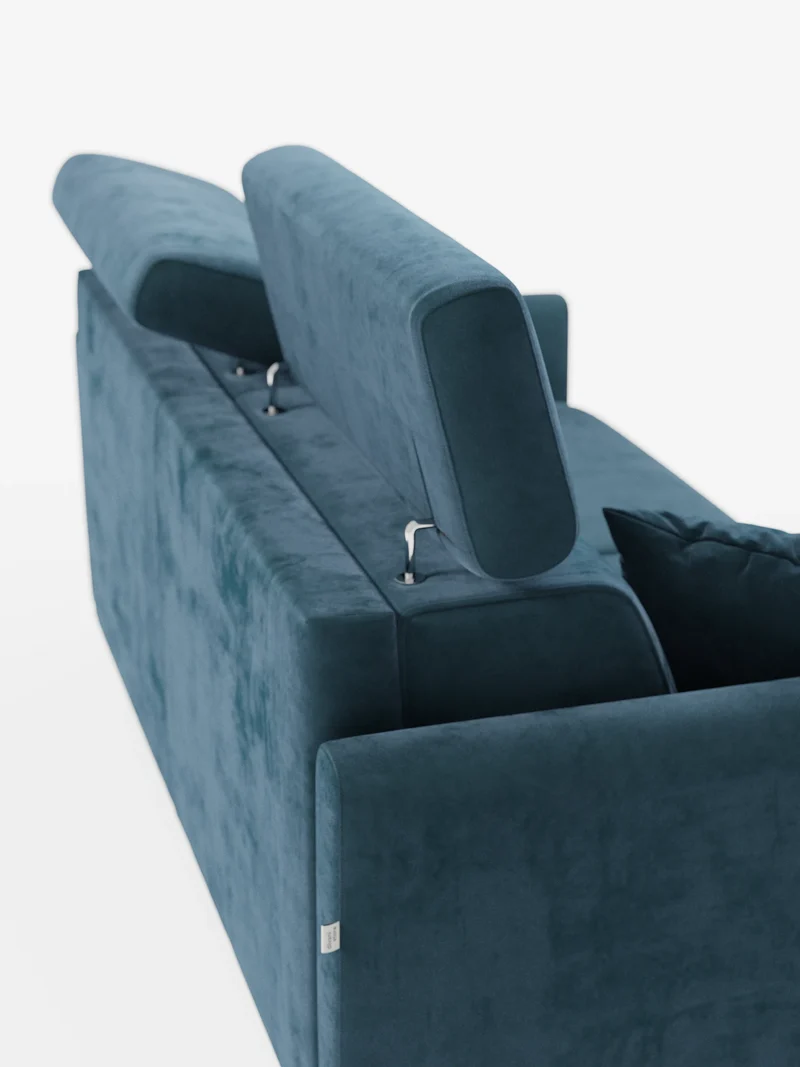 Francy canapé-lit avec appuie-têtes réglables - 100% déhoussable en élégant tissu anti-taches T30