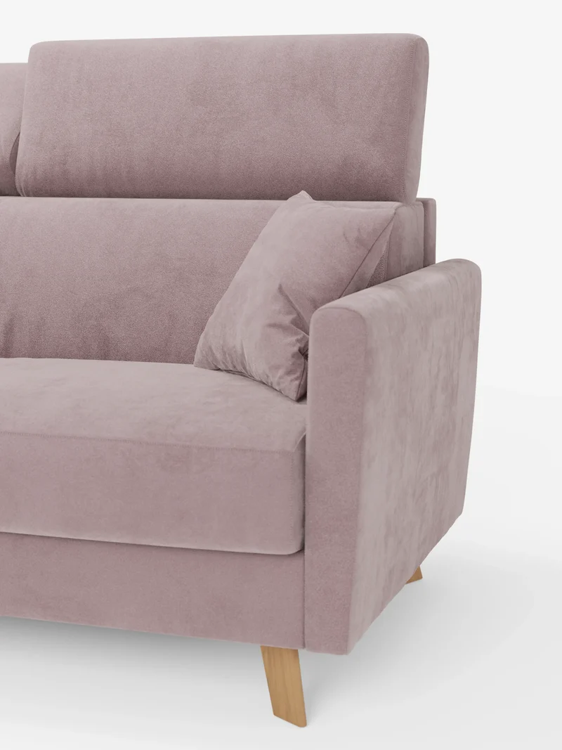 Francy canapé-lit avec appuie-têtes réglables - 100% déhoussable en élégant tissu anti-taches T30