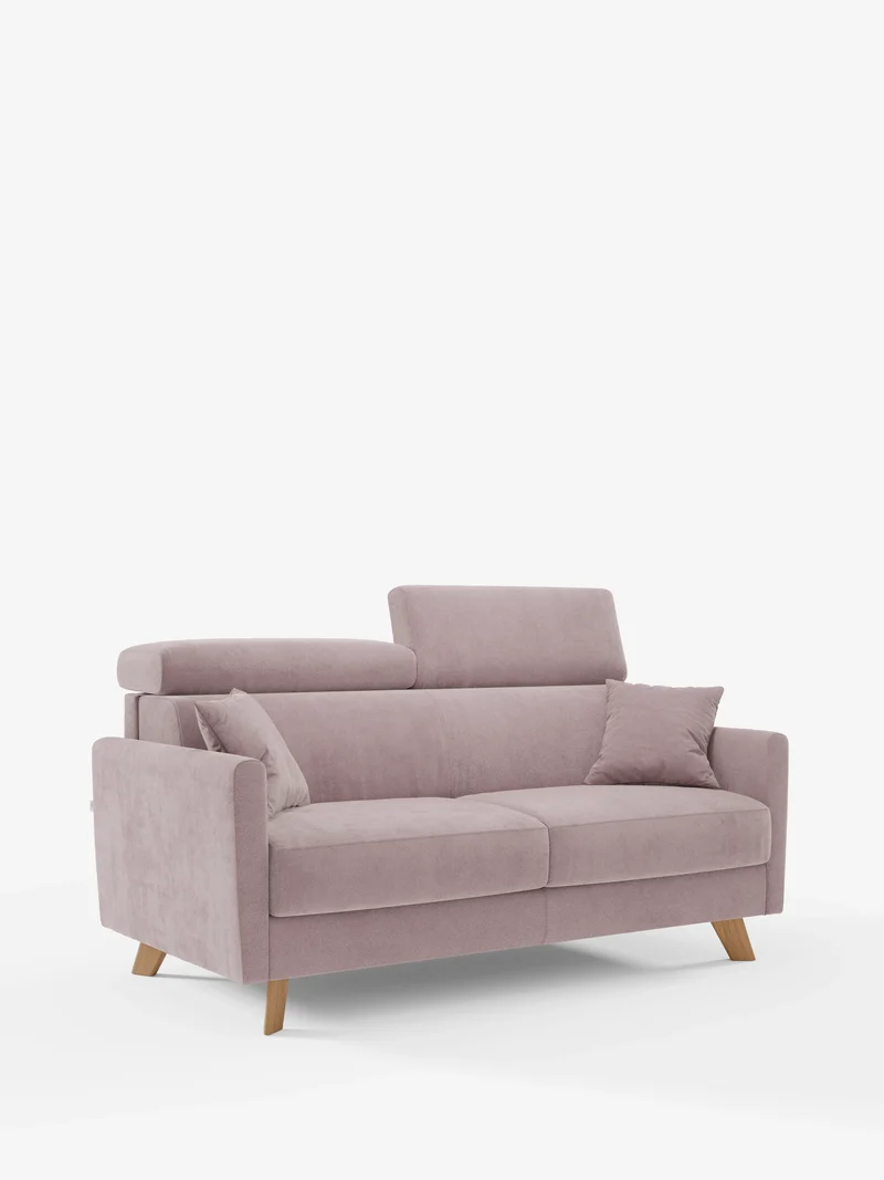 Francy canapé-lit avec appuie-têtes réglables - 100% déhoussable en élégant tissu anti-taches T30