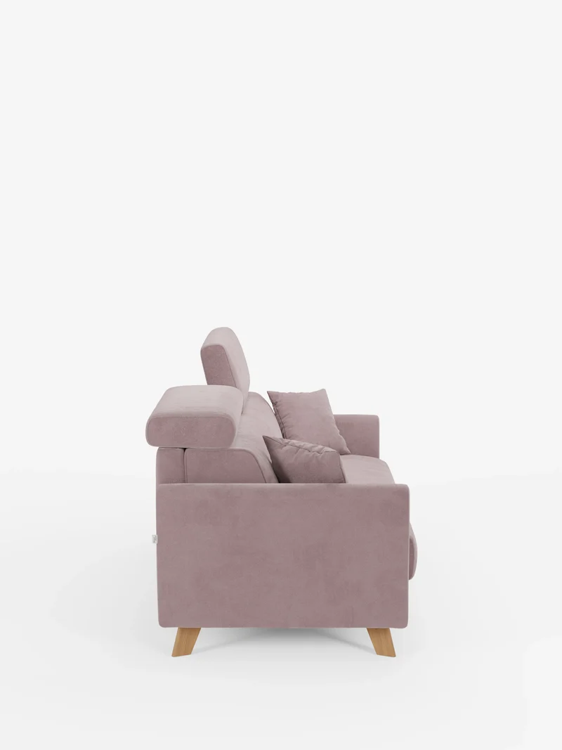 Francy canapé-lit avec appuie-têtes réglables - 100% déhoussable en élégant tissu anti-taches T30