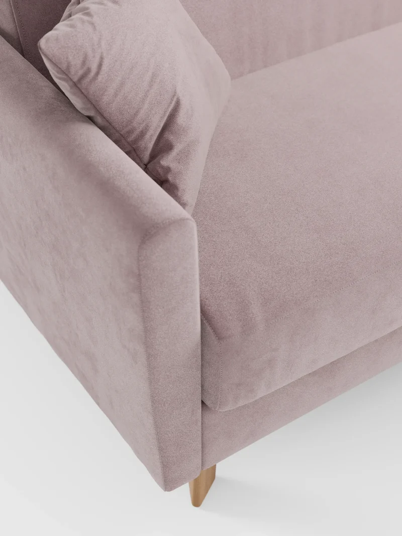 Francy canapé-lit avec appuie-têtes réglables - 100% déhoussable en élégant tissu anti-taches T30