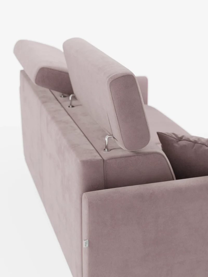Francy canapé-lit avec appuie-têtes réglables - 100% déhoussable en élégant tissu anti-taches T30
