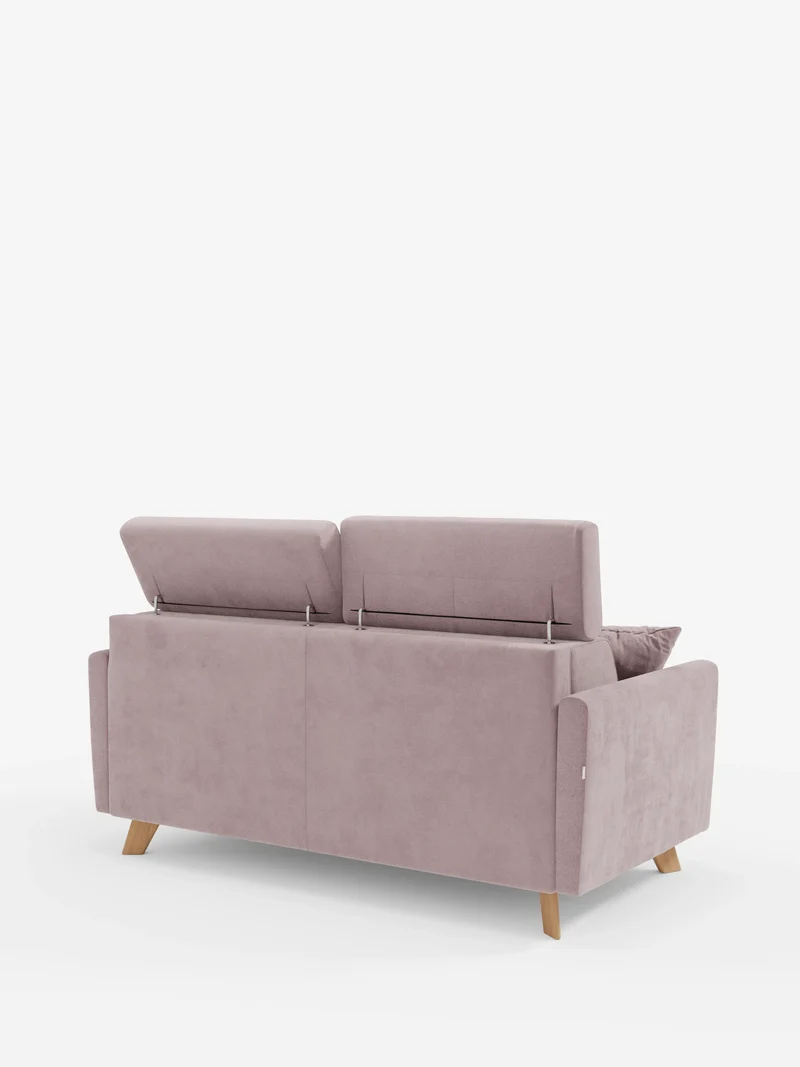 Francy canapé-lit avec appuie-têtes réglables - 100% déhoussable en élégant tissu anti-taches T30
