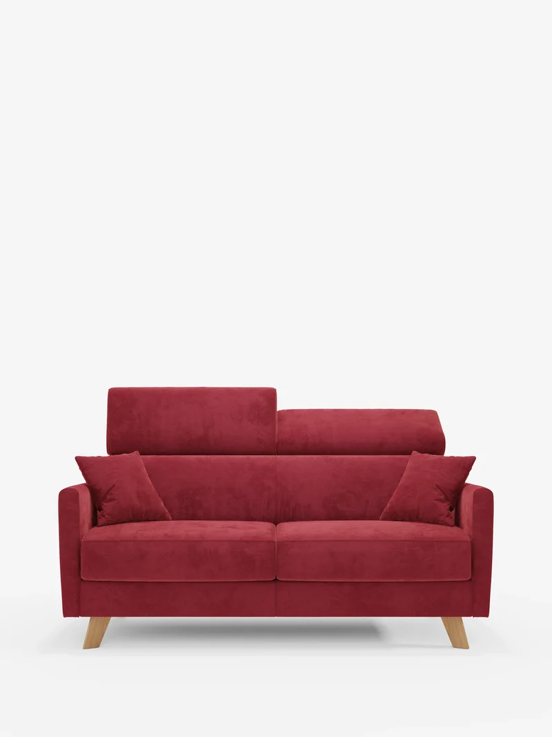 Francy canapé-lit avec appuie-têtes réglables - 100% déhoussable en élégant tissu anti-taches T30